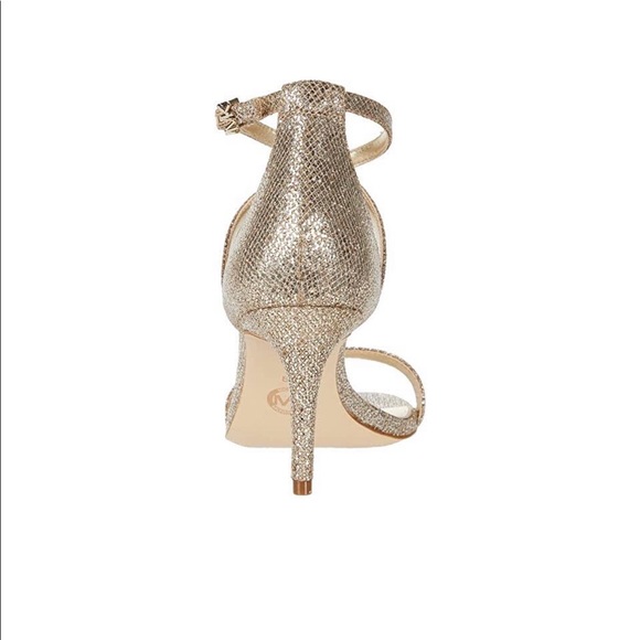 NIB Michael Kors MICHAEL Ava Mid Sandal Glitter Mesh - Picture 6 of 7